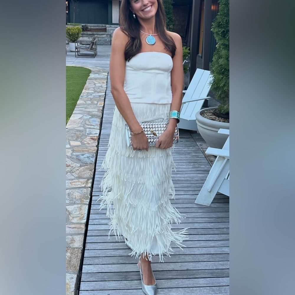 ZARA Fringed Pencil Skirt